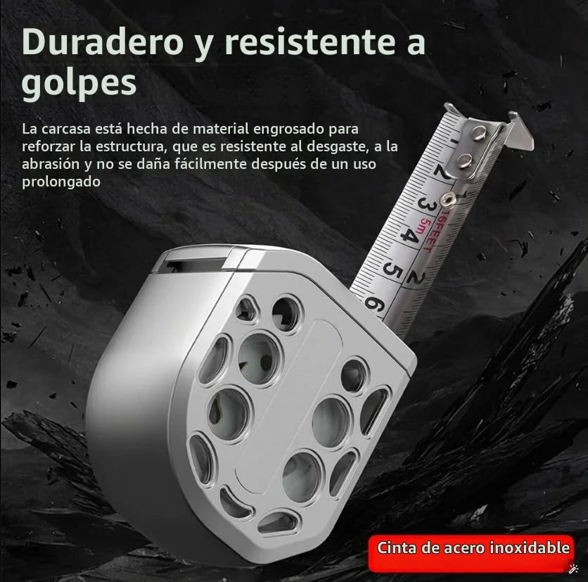 Pack X2 Cinta Métrica Cuerpo De Acero Inoxidable De Fijación Magnética 5 Mts