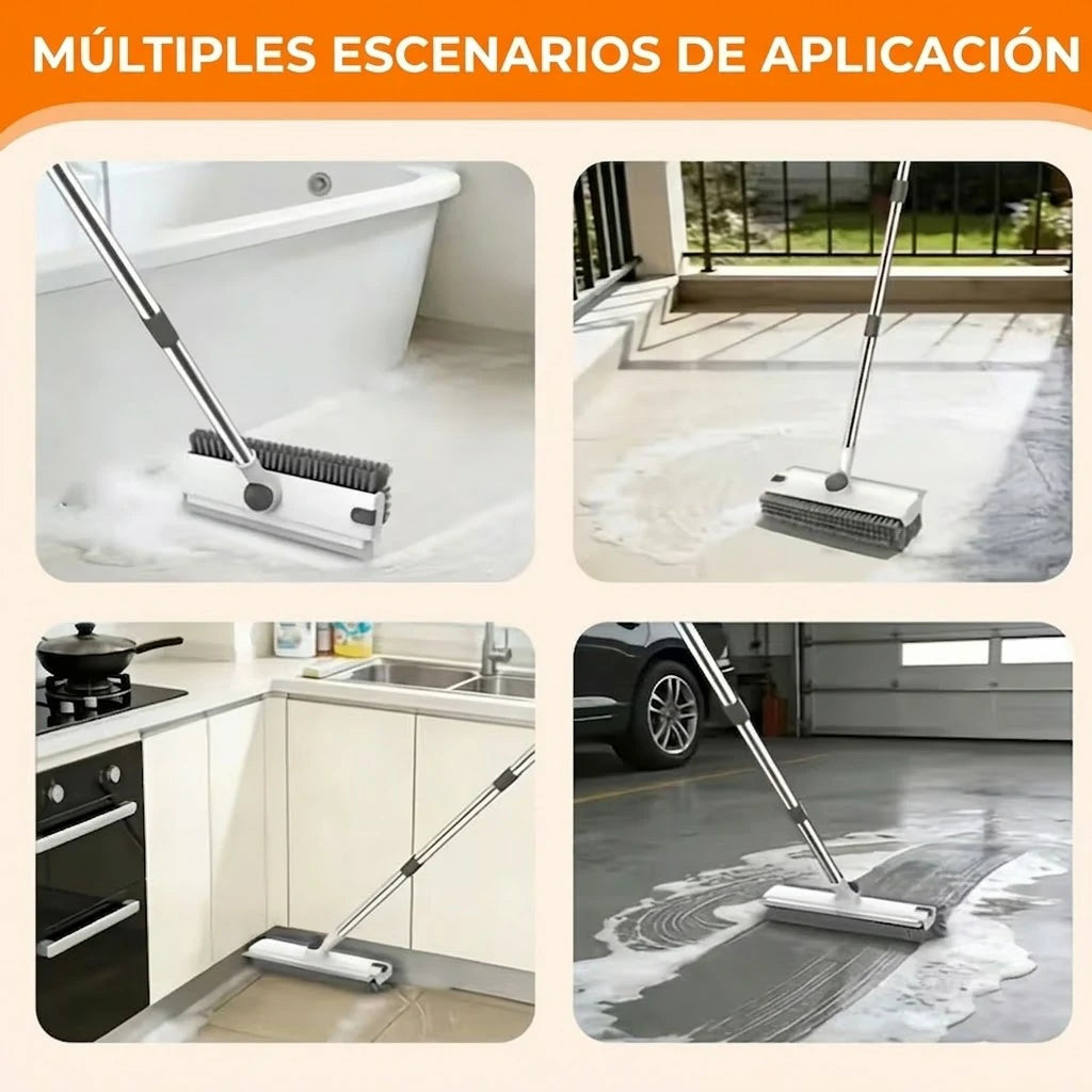 Cepillo de Piso 3 en 1 Con Cabezal Giratorio 360°