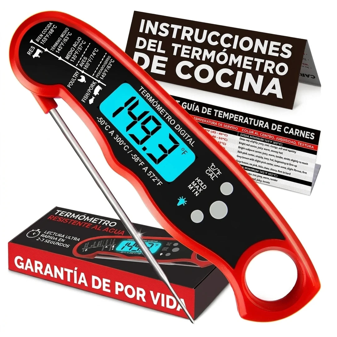 Pack X2 Termómetro Digital Para Carnes Y Alimentos A La Parrilla