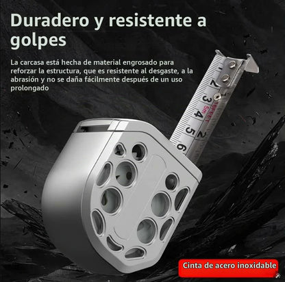 Pack X2 Cinta Métrica Cuerpo De Acero Inoxidable De Fijación Magnética 5 Mts