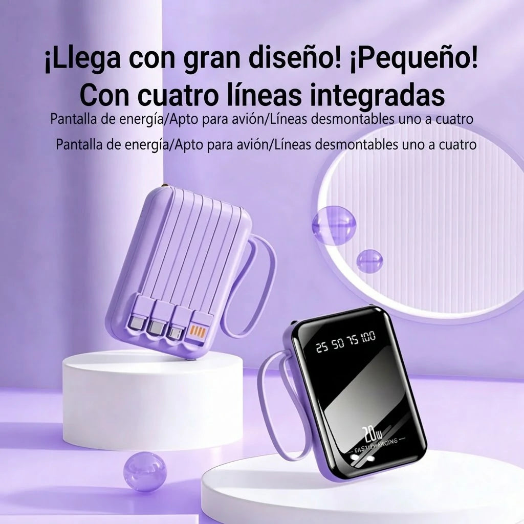 Pack X2 Cargador Portátil Power Bank 20w Carga Rápida 10000mah