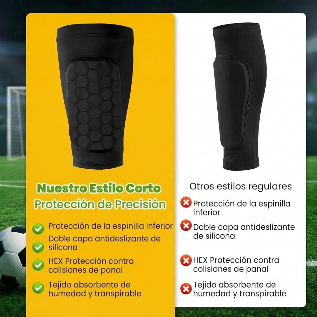 2 Pares Mini Canilleras De Fútbol Con Manga Elástica Integrada