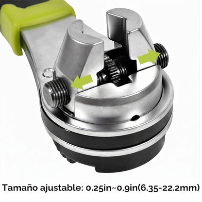Llave Trinquete Universal Mandíbula Ajustable Mango Antideslizante