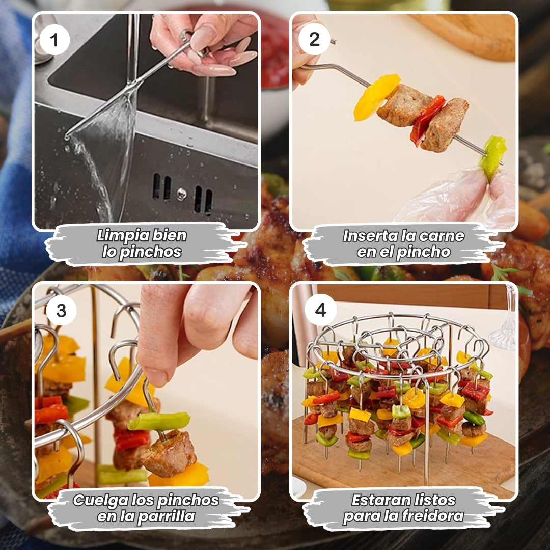 AirGrill® ¡Practicidad para tus brochetas!