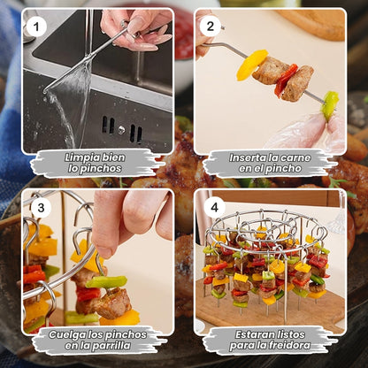 AirGrill® ¡Practicidad para tus brochetas!