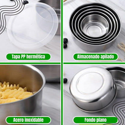 x10 InoxBowl® ¡Organiza y conserva tus alimentos!