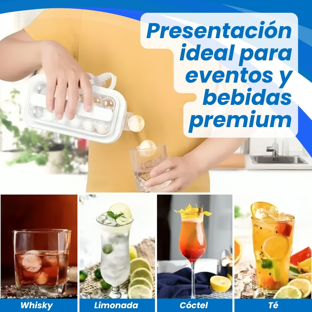 2x1 IceMaker Pro® ¡Crea esferas de hielo uniformes!