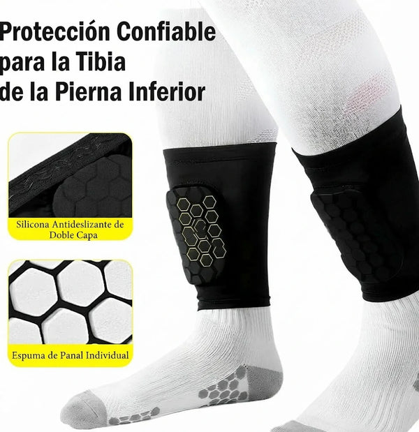 Espinilleras de Fútbol Con Acolchado de Panal y Calcetines Antideslizantes Incluidos