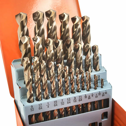 Kit 29 Piezas Brocas De Cobalto M35 Con Estuche Metálico