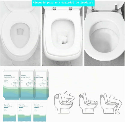 Pack x50 Cubiertas Desechables Para Asiento Inodoro