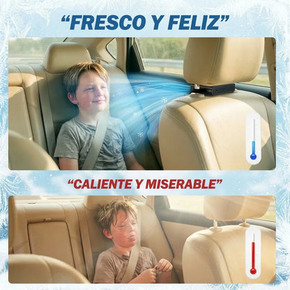 Ventilador Turbo USB Para Reposacabeza Asiento De Carro 5 Velocidades