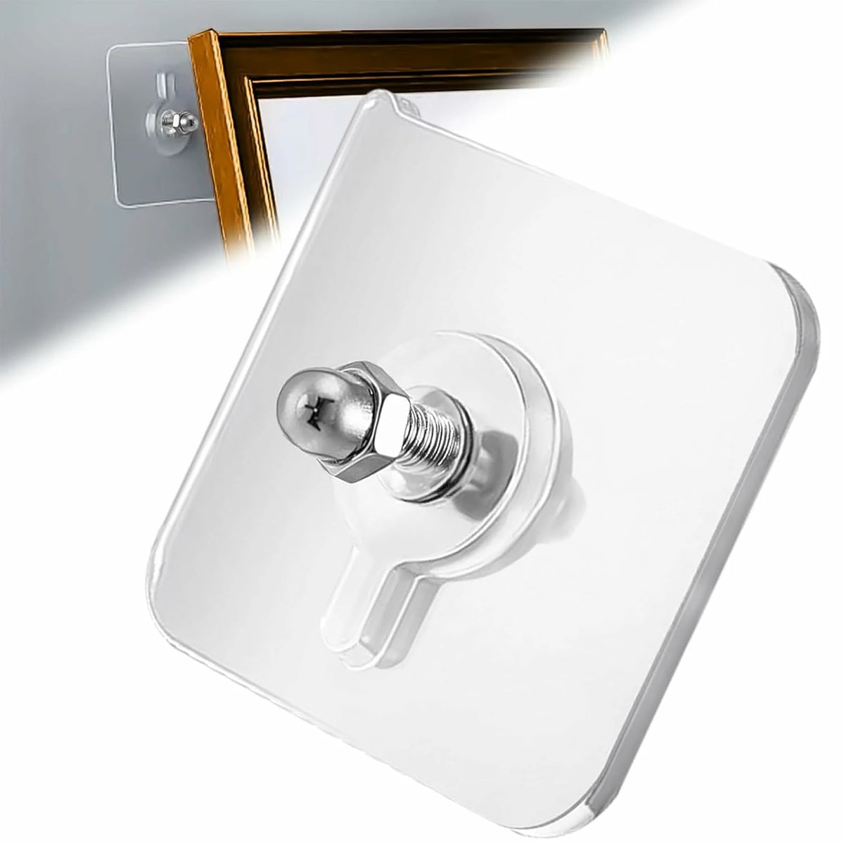Pack X15 Tornillo Adhesivo De Pared Transparente Para Colgar