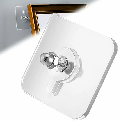 Pack X15 Tornillo Adhesivo De Pared Transparente Para Colgar