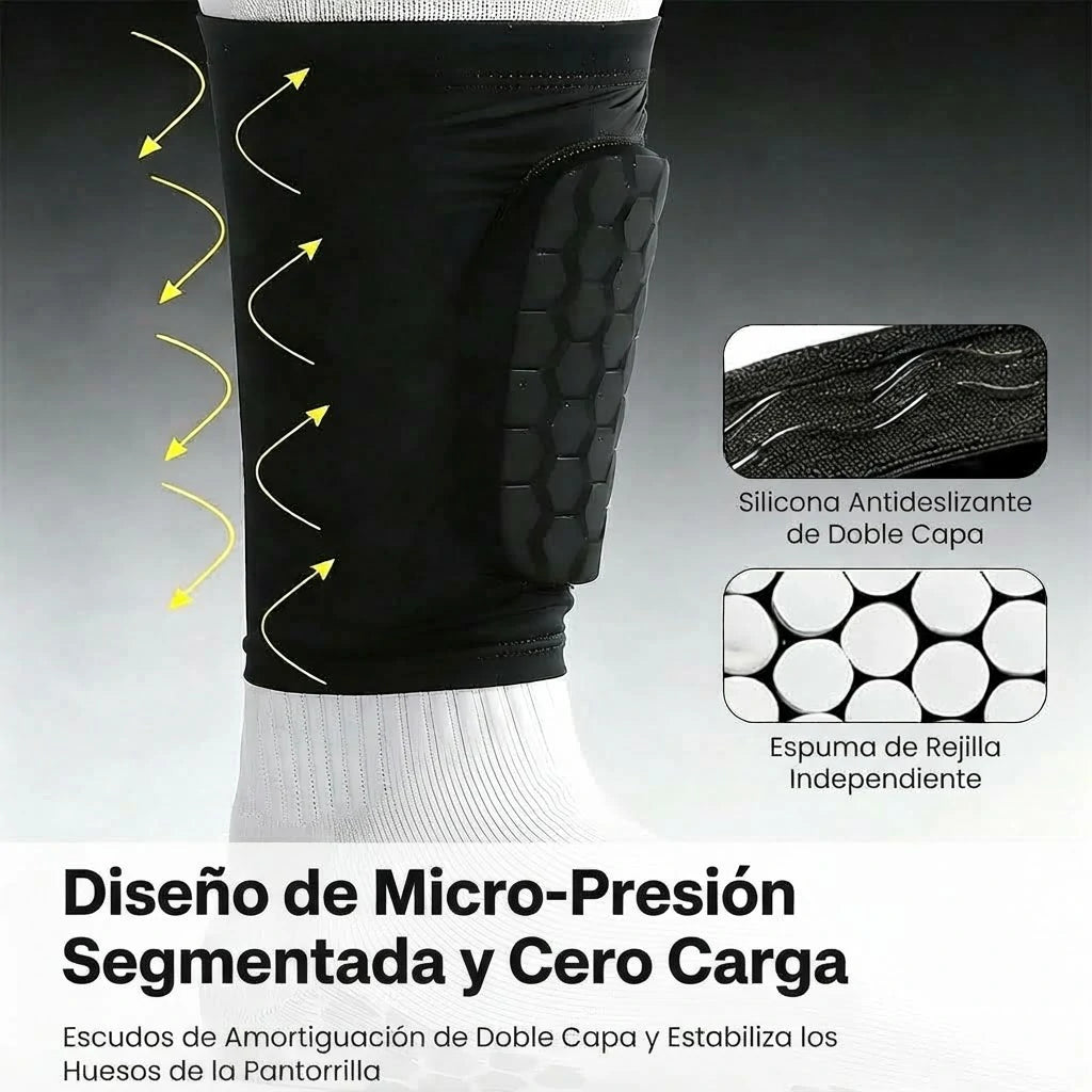 2 Pares Mini Canilleras De Fútbol Con Manga Elástica Integrada