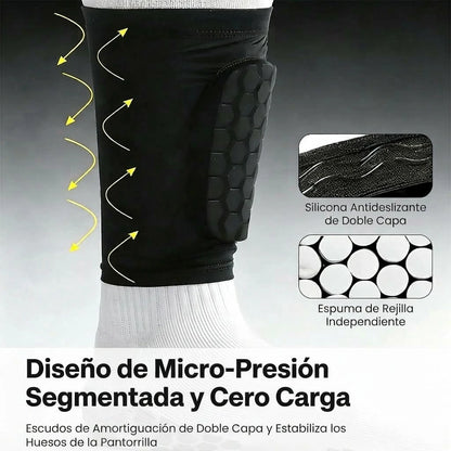 2 Pares Mini Canilleras De Fútbol Con Manga Elástica Integrada