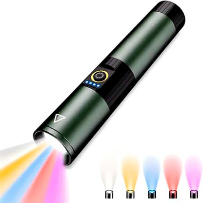 Linterna Táctica Multicolor Ultrapotente Multifunción 5 En 1