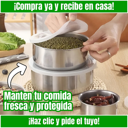 x10 InoxBowl® ¡Organiza y conserva tus alimentos!