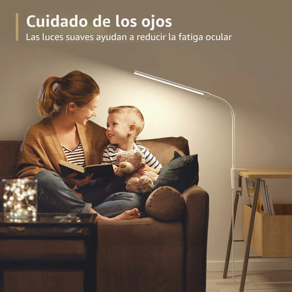 Lámpara LED De Escritorio Cuello Flexible Con Clip De Sujeción 3 Modos De Color
