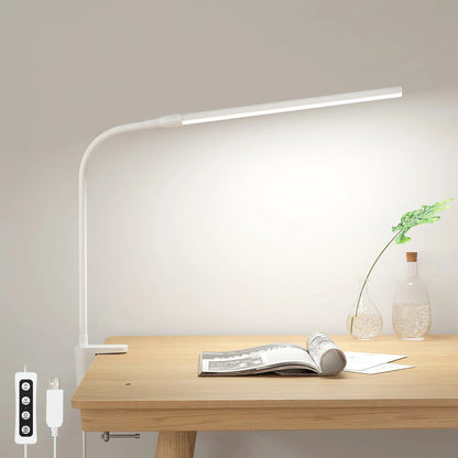 Lámpara LED De Escritorio Cuello Flexible Con Clip De Sujeción 3 Modos De Color