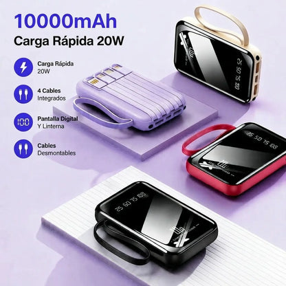 Pack X2 Cargador Portátil Power Bank 20w Carga Rápida 10000mah