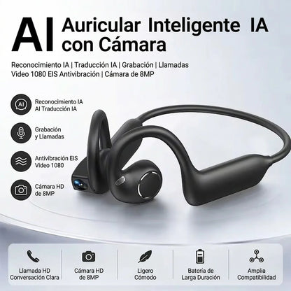 Audífonos Con Cámara Estabilizada Inalámbricos Con Traducción IA IP67