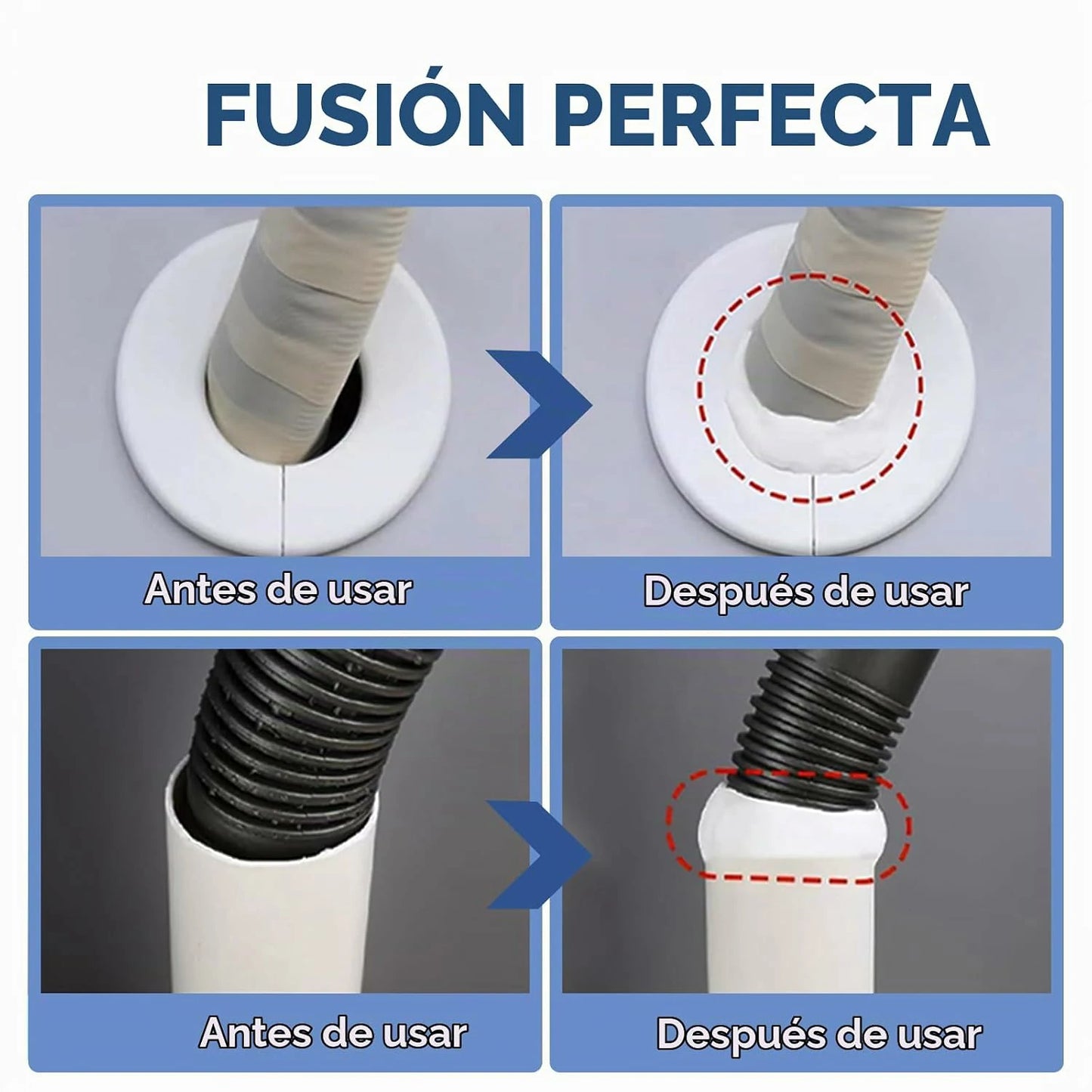 Pack x30 Arcilla Selladora Impermeable Blanca Acabados Limpios Bloqueo de Plagas