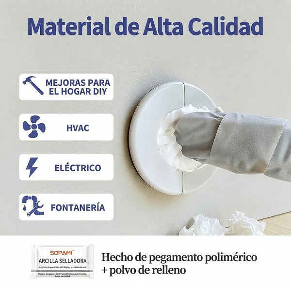 Masilla Selladora Impermeable Blanca Con Acabado Limpio y Bloqueo de Plagas