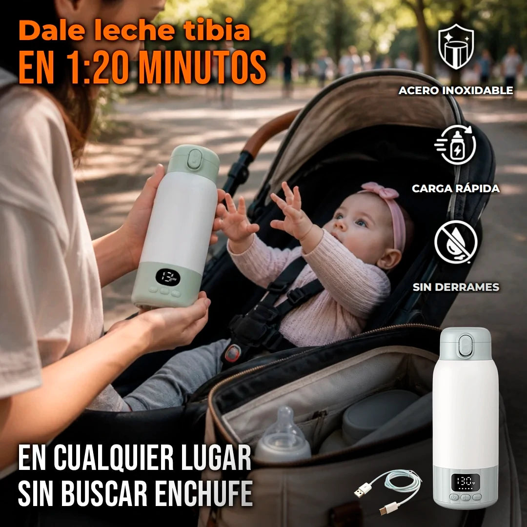 Calentador De Biberones Portátil Inalámbrico Con Control de Temperatura