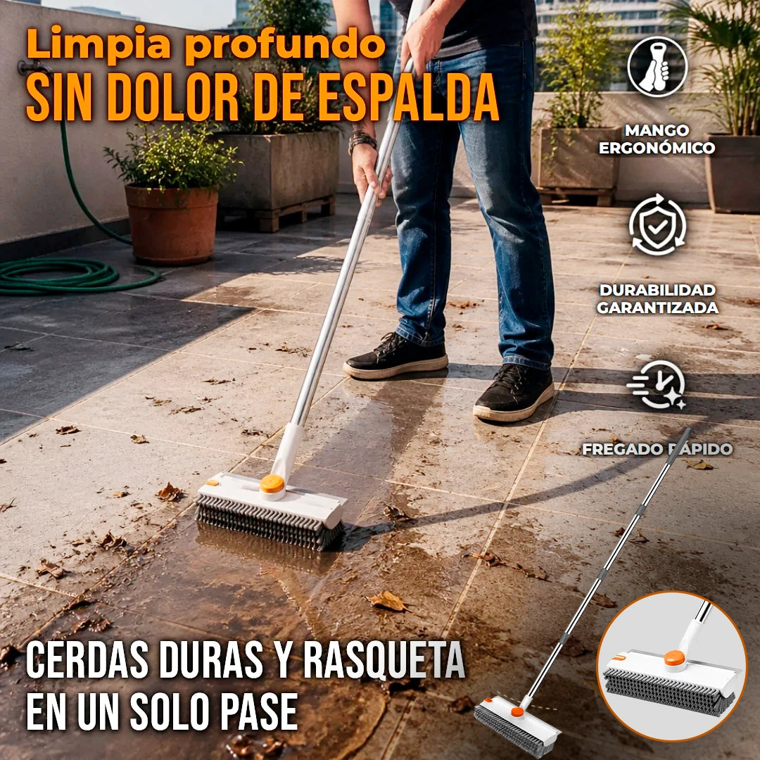 Cepillo de Piso 3 en 1 Con Cabezal Giratorio 360°