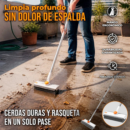 Cepillo de Piso 3 en 1 Con Cabezal Giratorio 360°