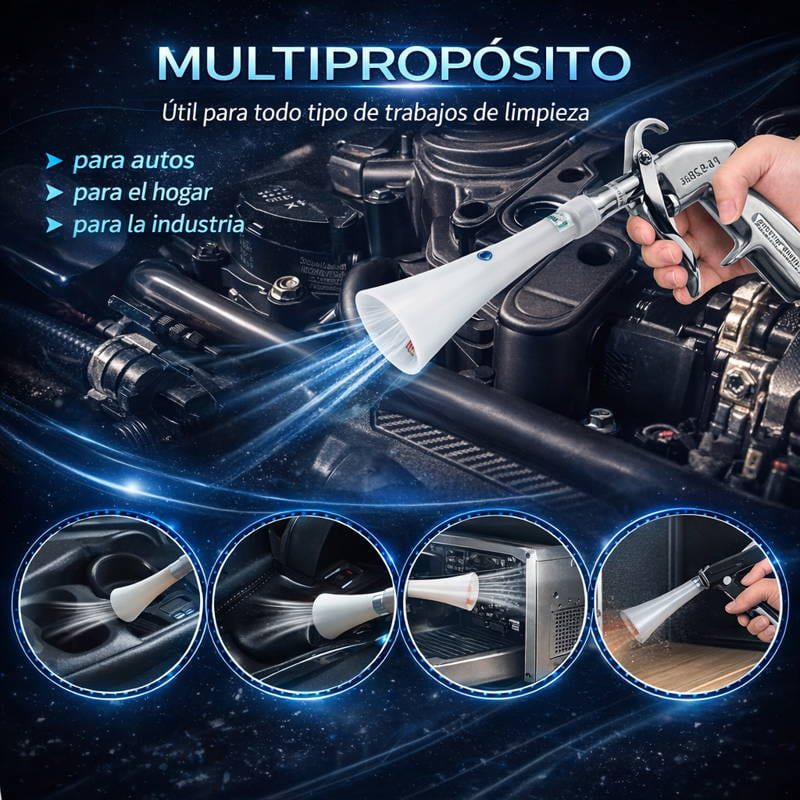 Pistola TornadoJet® ¡Limpia tu carro de forma práctica!