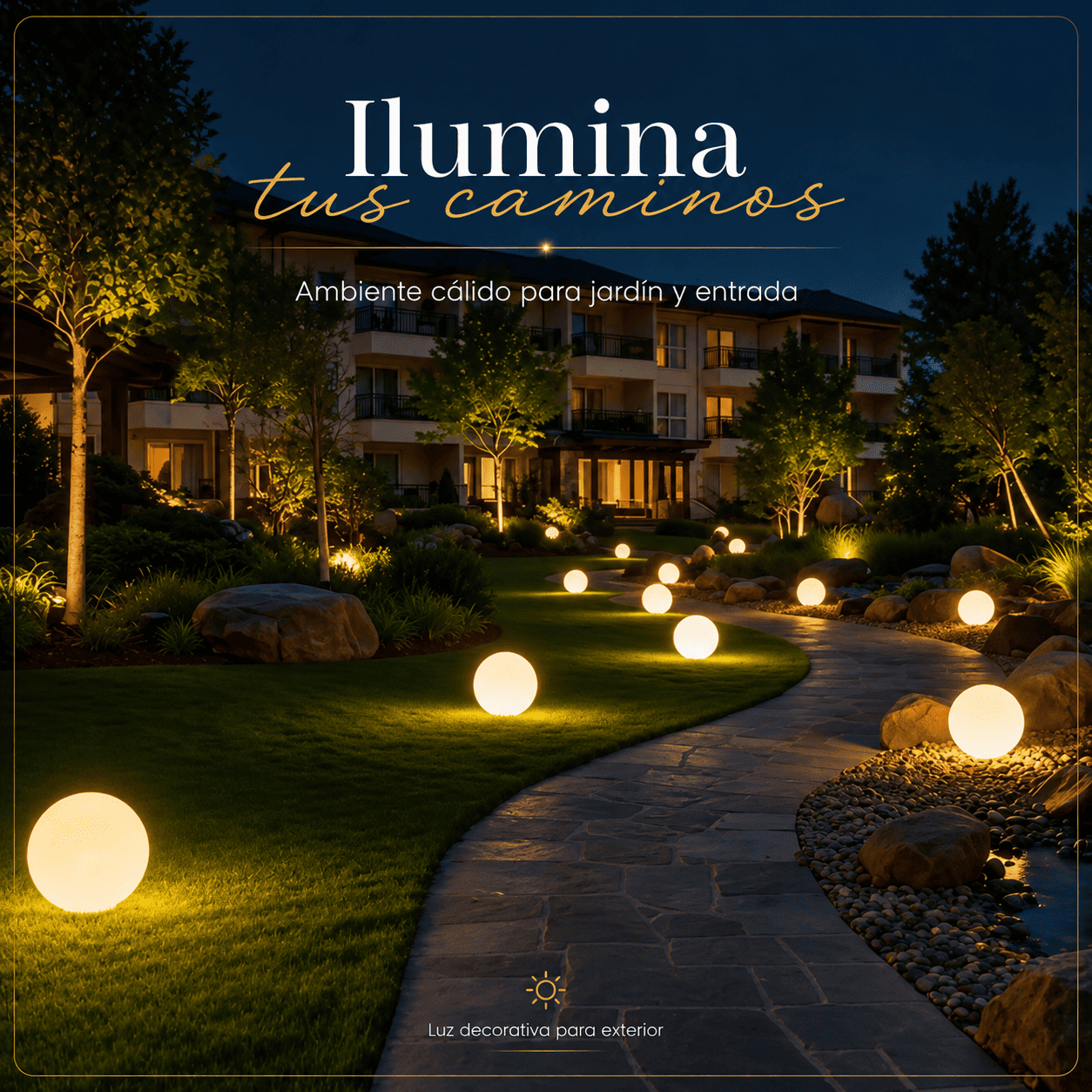 EsferaGlow® ¡Haz más atractivo tu patio!