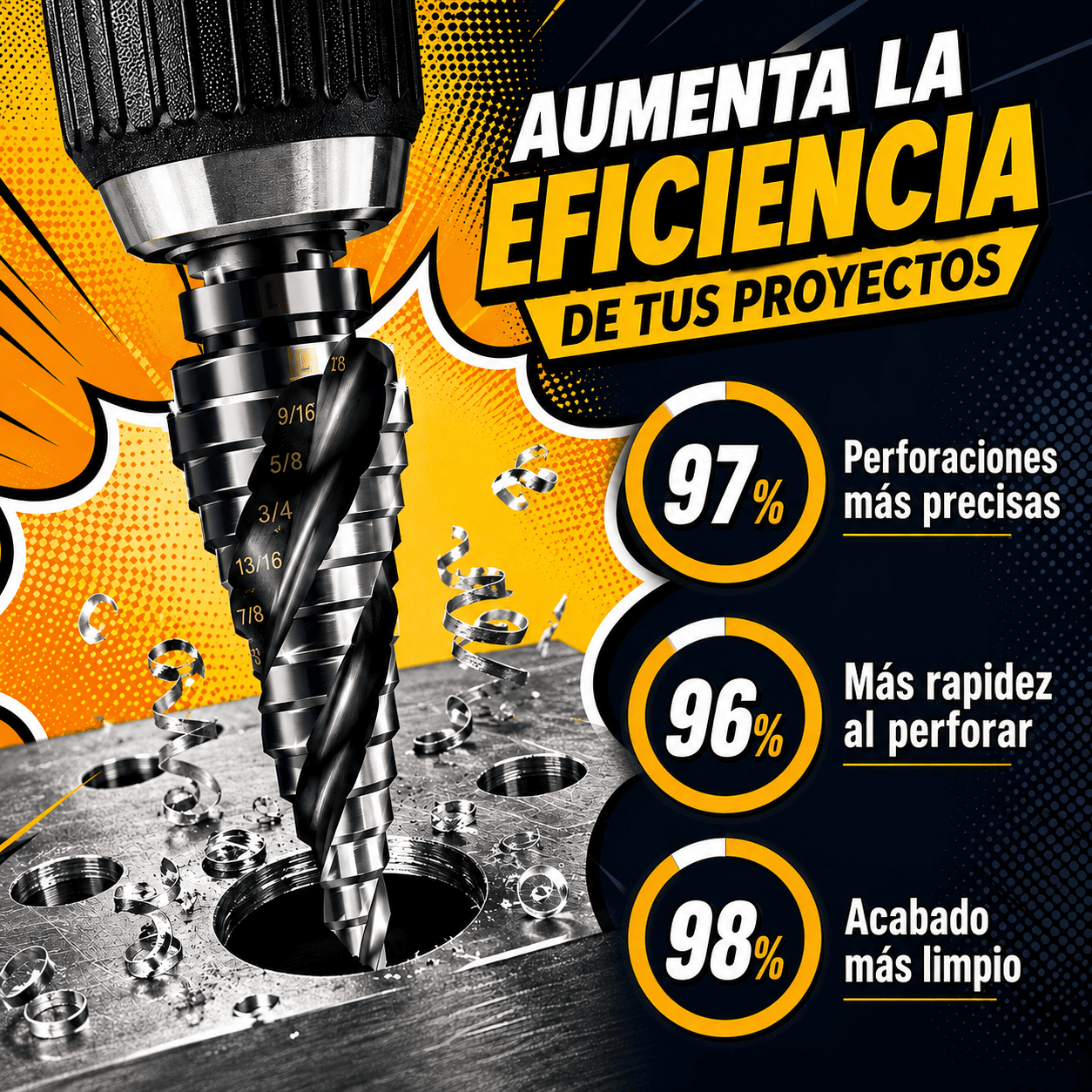 Brocas MetalFast 3x® ¡Trabaja con mayor control!