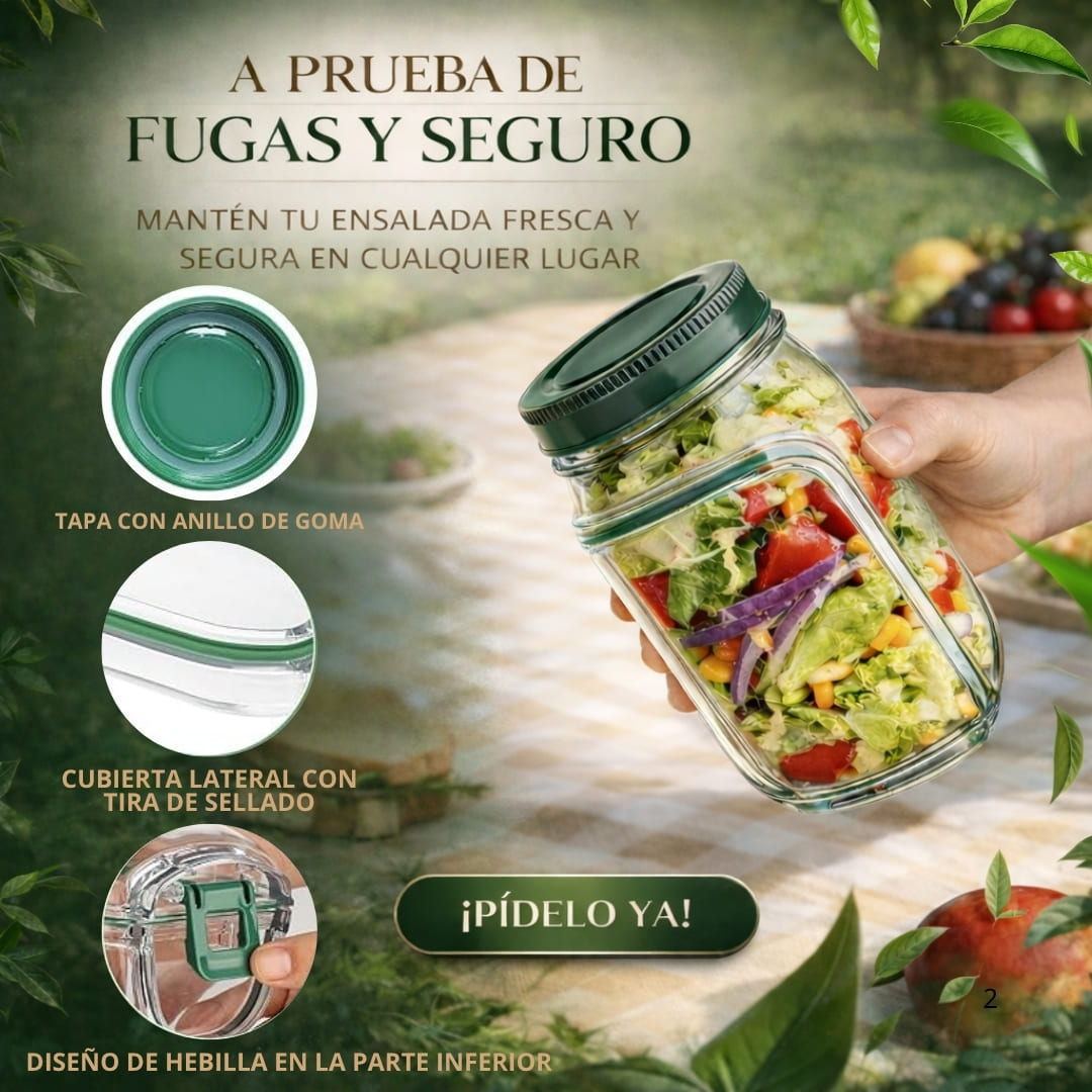 FitSalad Jar® ¡Tu ensalada lista para llevar!