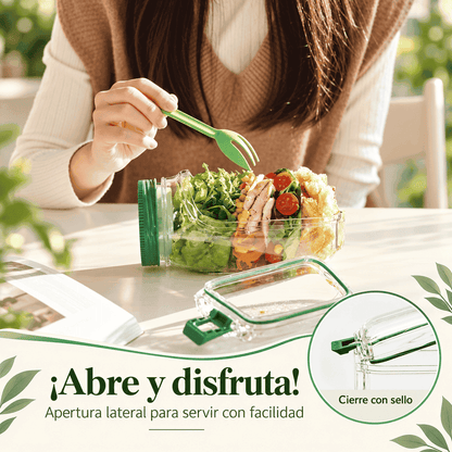 Recipiente FitSalad Jar® ¡Abre y come donde estés!