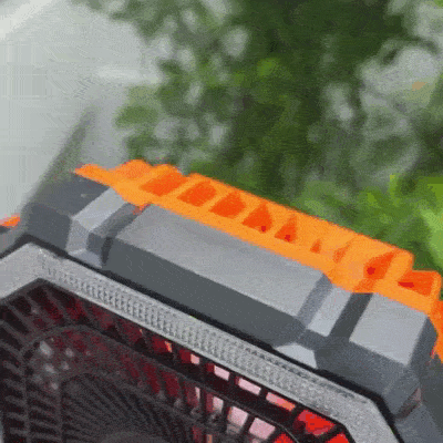 Ventilador de Camping Recargable 20000mAh 2-en-1 Con Luz LED, Mando y Gancho 360°