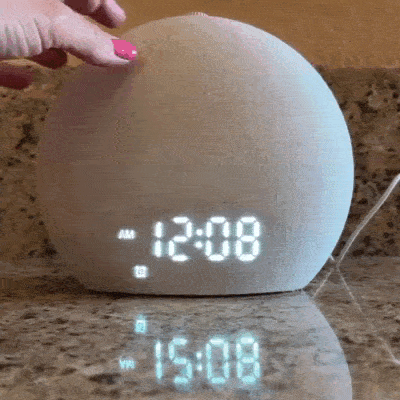 Ecozy Sky Dawn Despertador Con Simulación de Amanecer, 26 Sonidos y Altavoz Bluetooth