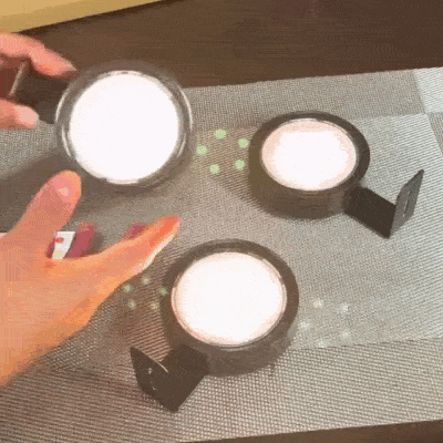 Set 3 Lámparas LED Recargables Para Cuadros y Armarios Con Mando y Temporizador