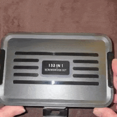 Kit de Precisión 132 en 1 Con Destornillador Magnético y Caja Multiusos