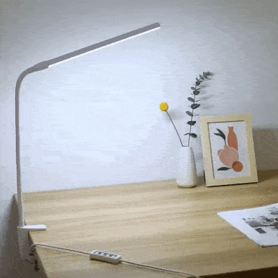 Lámpara de Escritorio Clip On con Cuello Flexible
