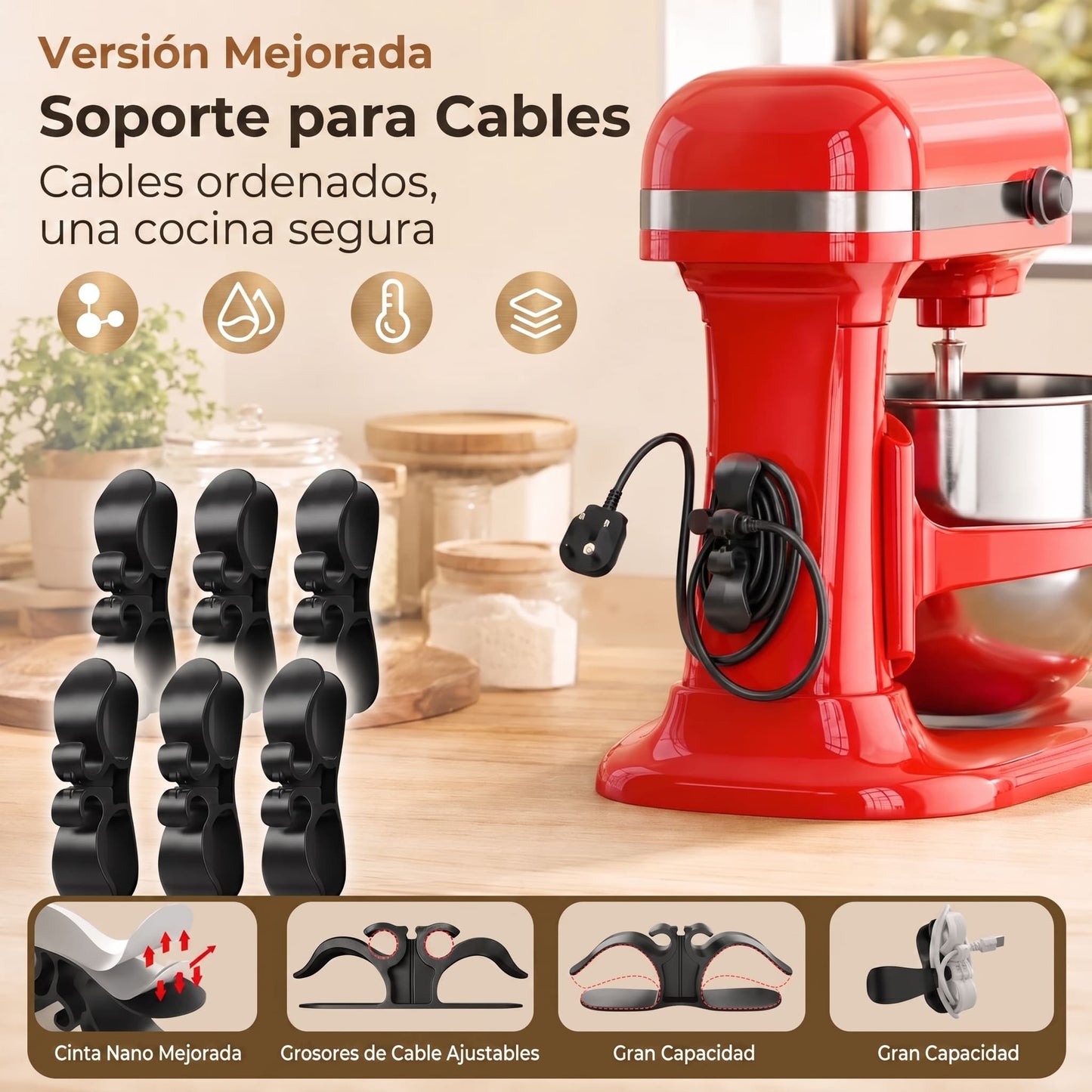 CableFix 10x® ¡Mantén tus cables en su lugar!