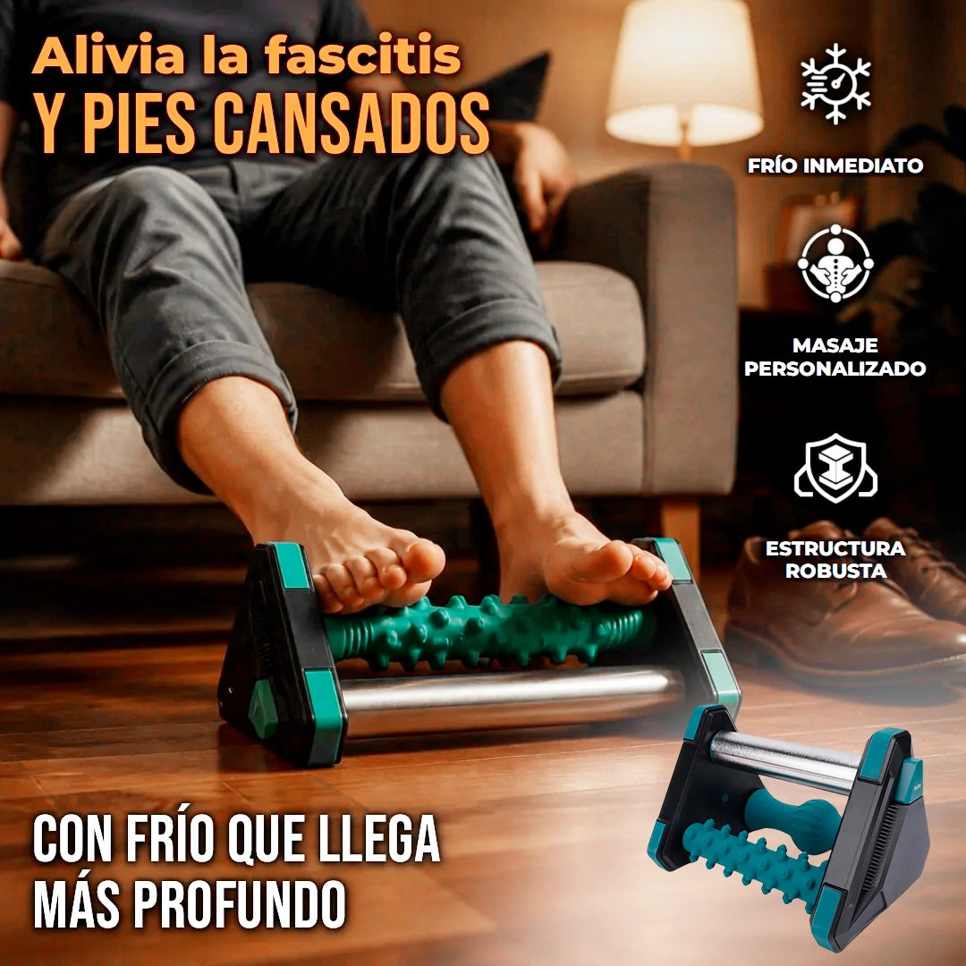 Masajeador De Pies 3 En 1 Con Rodillo Alivio Fascitis Dolor Plantar En Frío