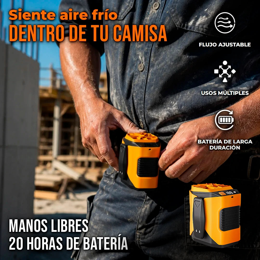 Mini Ventilador Portátil De Cinturón Recargable 5 Velocidades