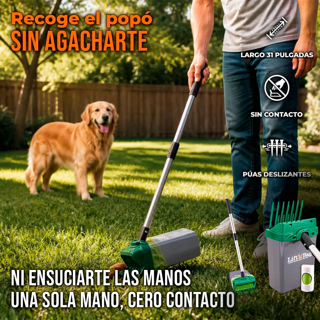 Recogedor Para Excrementos De Mascotas Con Mango Largo