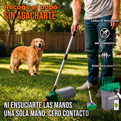 Recogedor Para Excrementos De Mascotas Con Mango Largo