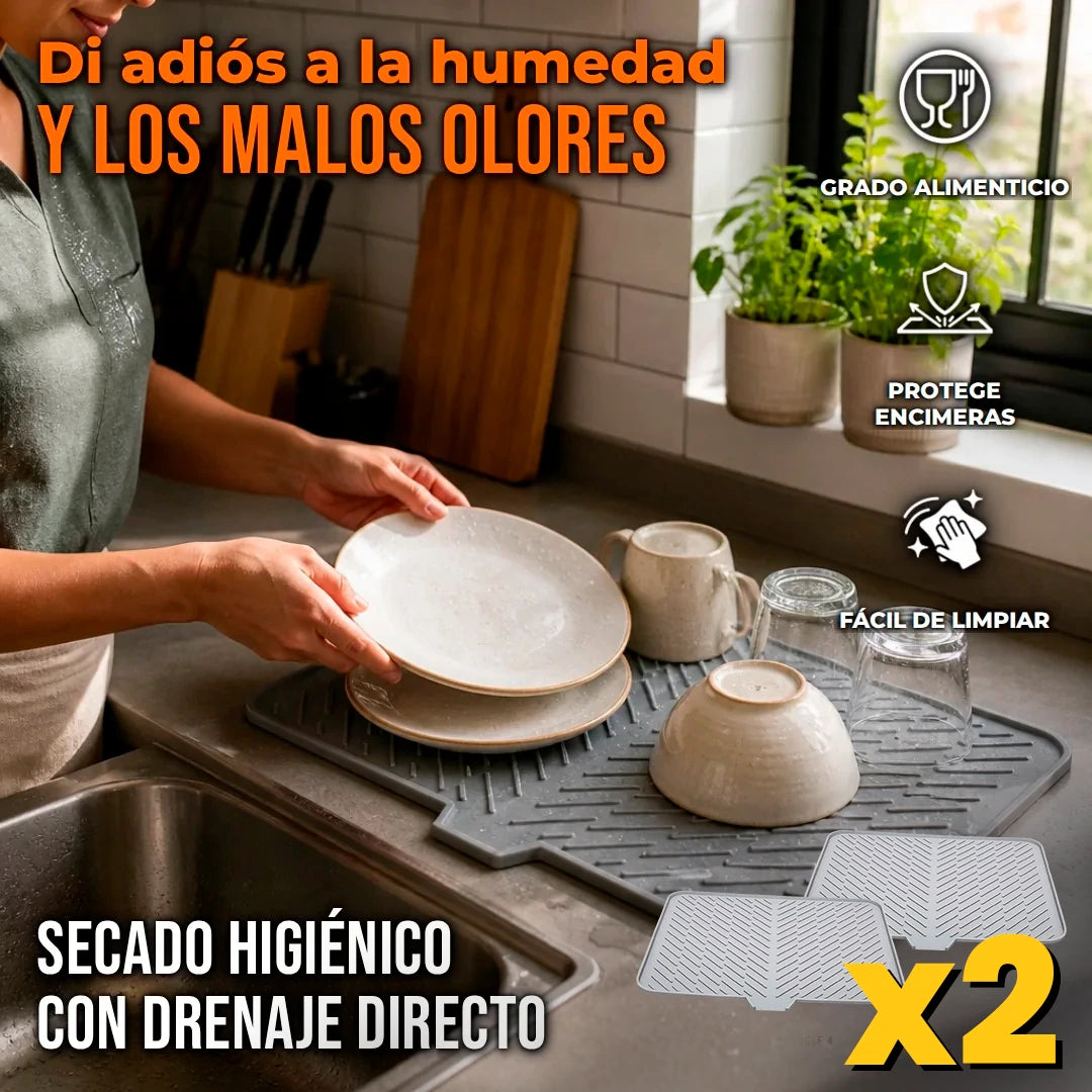 Pague 1, Lleve 2 🎁 Tapete Escurridor De Silicona Para Secado De Platos