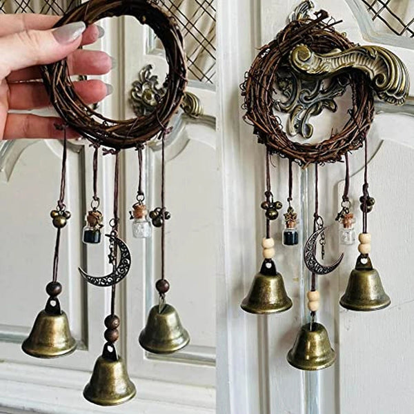 Campanas de Bruja de Protección — Amuleto Artesanal para la Puerta del Hogar
