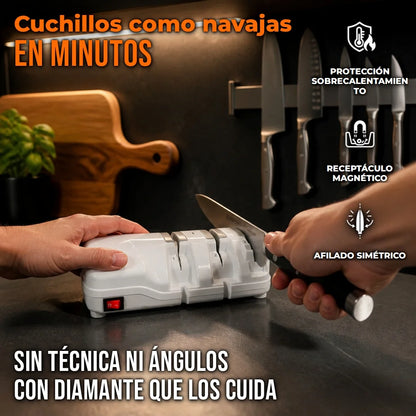 Afilador De Cuchillos Eléctrico Ultra Silencioso 3 Fases