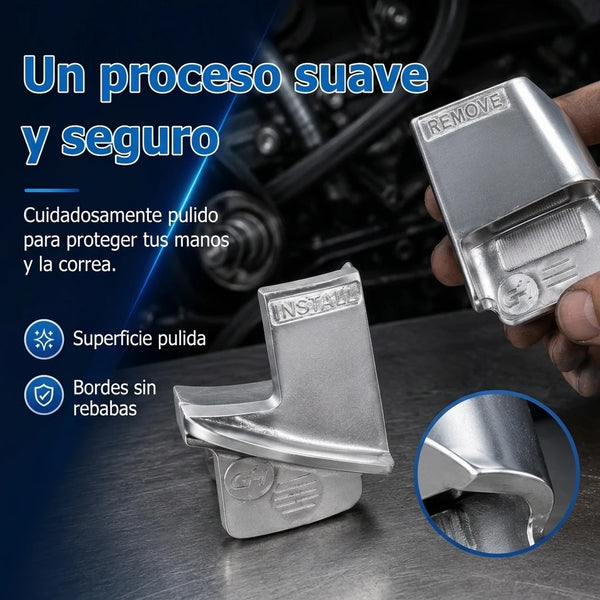 Kit Profesional 4 Piezas Extractor e Instalador de Correa Elástica — Acero de Aleación Universal Para Auto, Camión y SUV