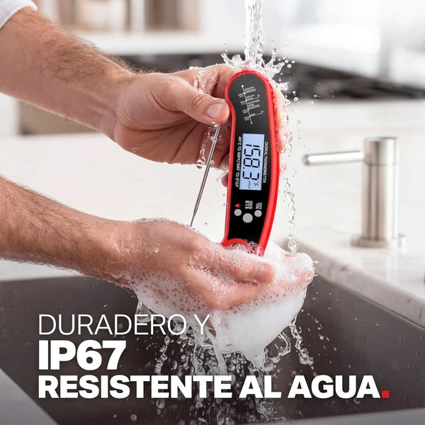 Kit x2 Termómetro Digital Instant Read Para Cocina / Parrilla Con Precisión ±1°F, IP67 Sumergible e Imán